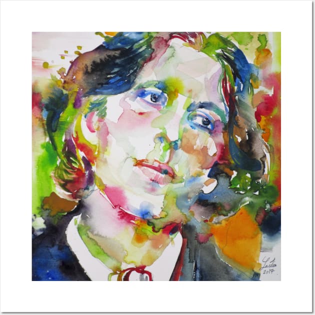 OSCAR WILDE watercolor portrait .9 Wall Art by lautir